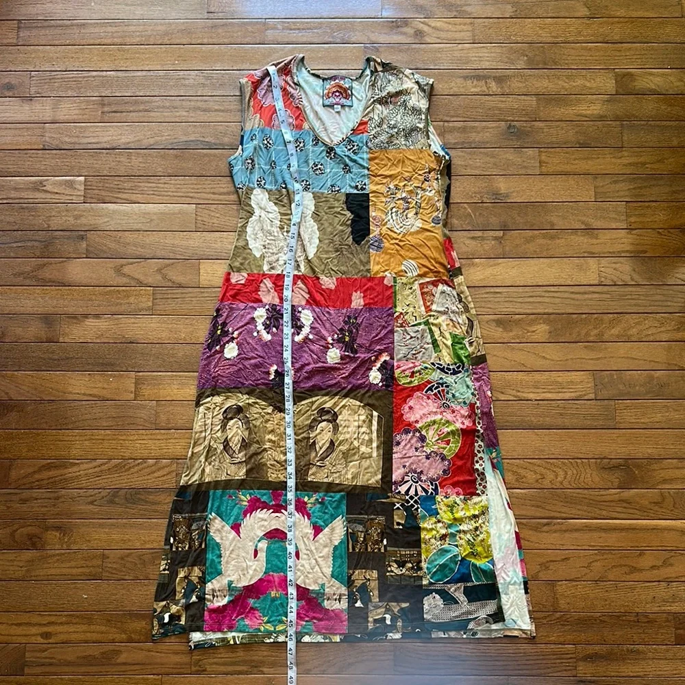 Johnny Was Colorful Patchwork Sleeveless Dress - Picture 5 of 12